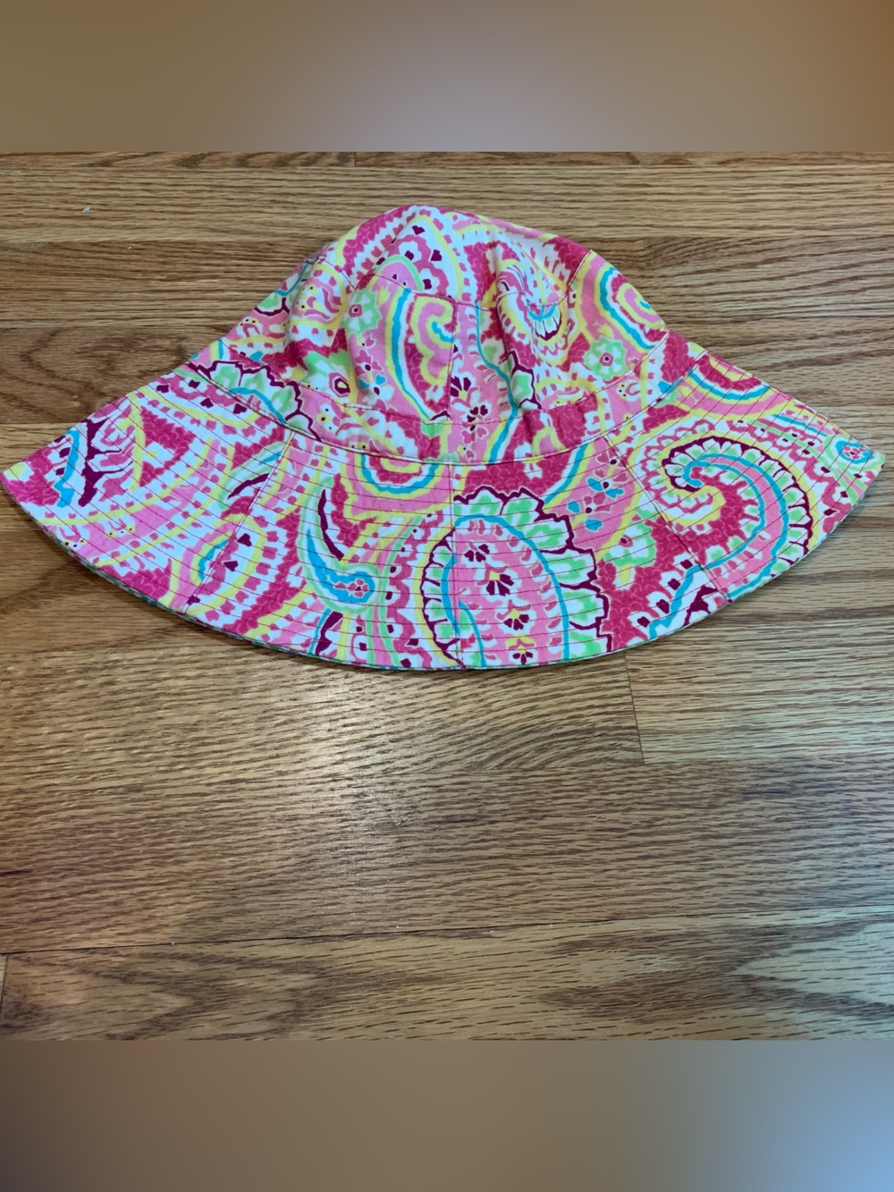 Vera Bradley Reversible Capri Melon Floral Bucket Sun Hat - Picture 2 of 4